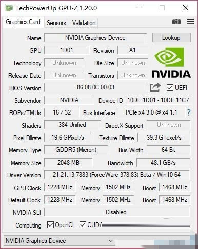 NVIDIA移动版新显卡曝光：命名MX150与GT1030同配置