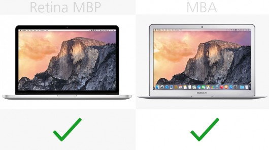 新款Macbook Pro和Macbook Air参数对比