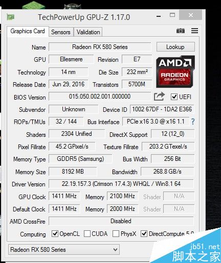 RX 480成功刷成RX 580:稳定性相当好/频率自动提升