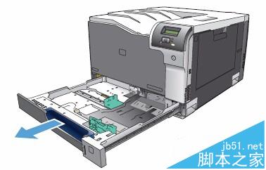 HP CP5225彩色激光打印机怎么给纸盒1和纸盒2放纸?