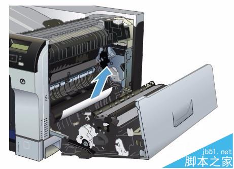 HP CP5225打印机右挡盖卡纸该怎么清除?