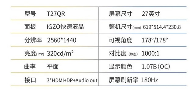 泰坦军团T27QR值得买吗 泰坦军团T27QR显示器评测