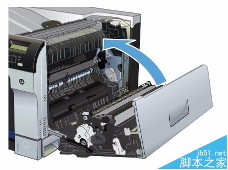 HP CP5225打印机右挡盖卡纸该怎么清除?