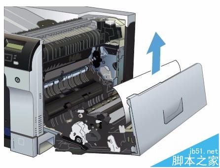 HP CP5225打印机右挡盖卡纸该怎么清除?