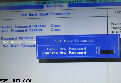 IdeaPad Y450系列机型清除硬盘密码的方法