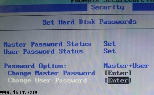 IdeaPad Y450系列机型清除硬盘密码的方法