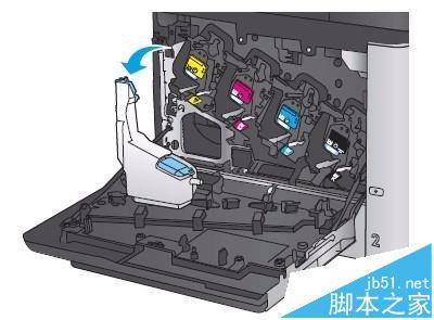 HP M680打印机怎么更换碳粉收集装置?